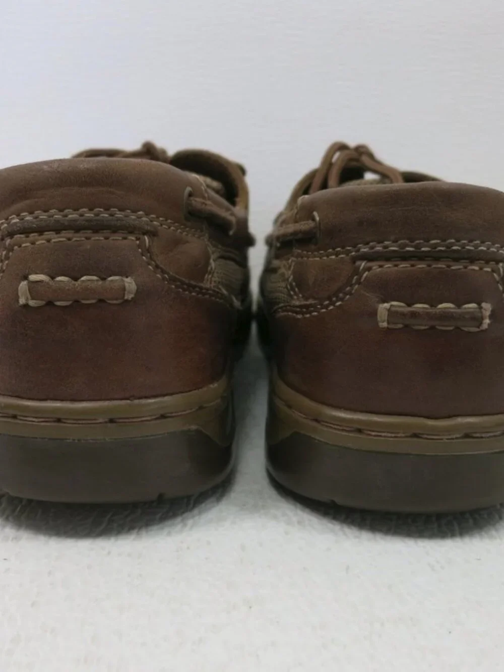 Nunn Bush Oil Tanned Leather Fabric Deck Shoes Men's Nautical Deck Footwear 9 M